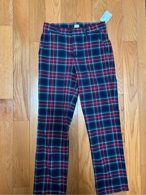 Gymboree Red & Navy Plaid Chinos